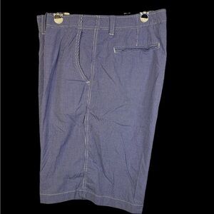 Cremieux Collections Blue Checkered Flat Front Shorts Men’s 38W